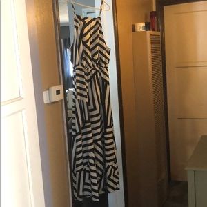 Cute trendy striped size L ladies dress